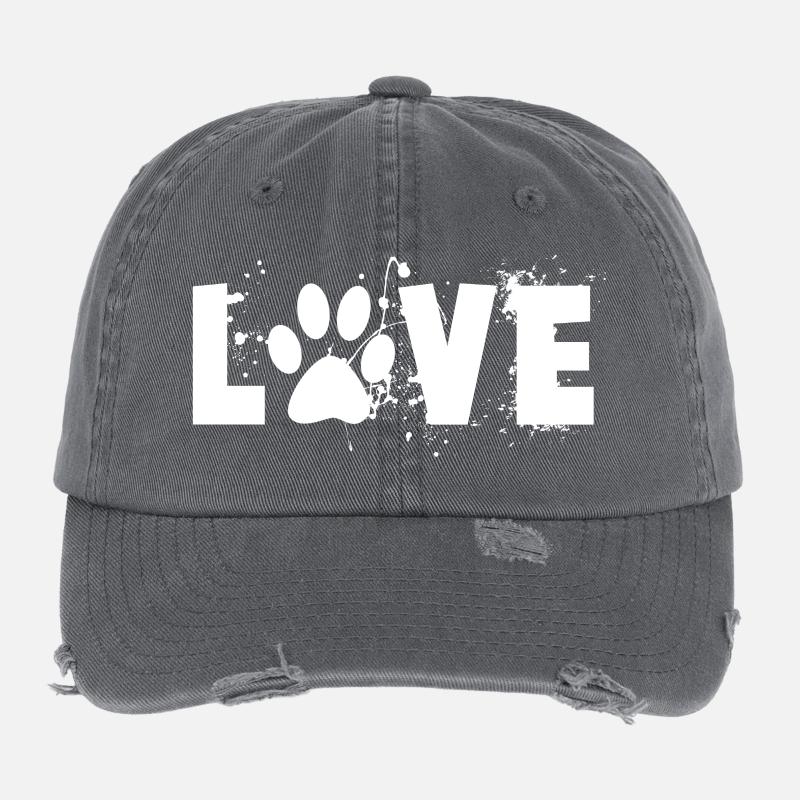 Hunde Liebe - Love Flexfit Vintage Destroyed Cap