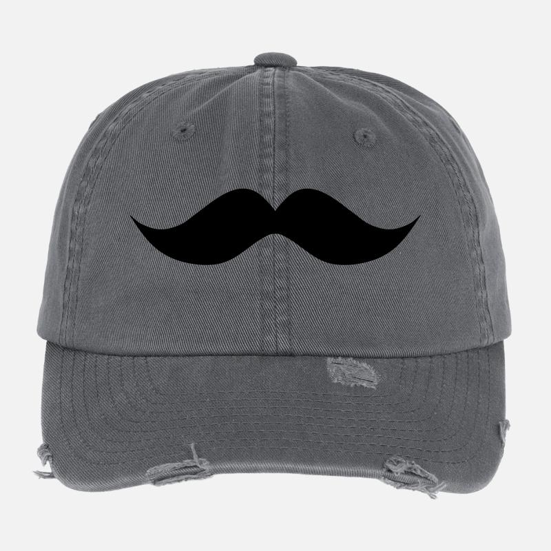 Schnurrbart Schnurrbart wellig Flexfit Vintage Destroyed Cap