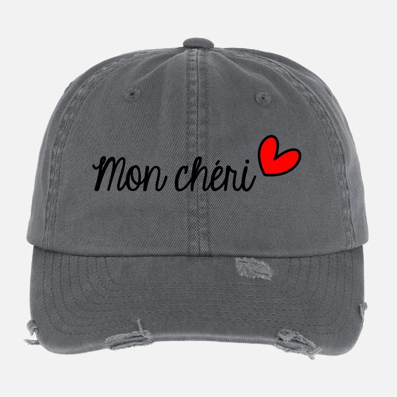 COUPLE. JUST MARRIED. EVJF. SAINT VALENTIN. MARIES Casquette vintage effet usé Flexfit