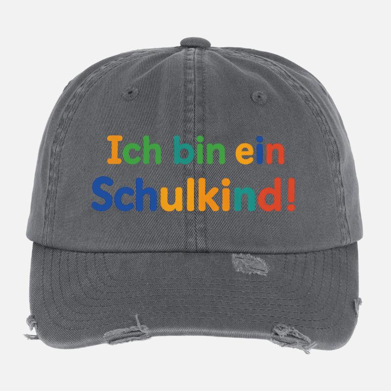 Ich bin ein Schulkind!  Flexfit Vintage Destroyed Cap