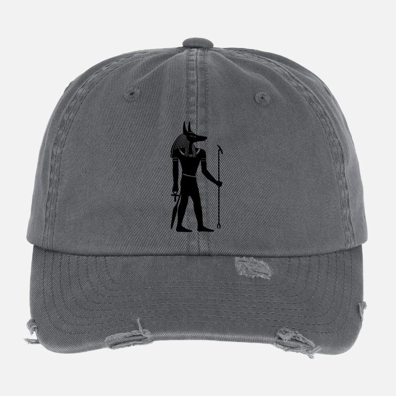 Gott Anubis Ägypten Flexfit Vintage Destroyed Cap