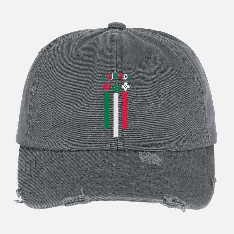 Euskadi croix Basque Casquette vintage effet usé Flexfit