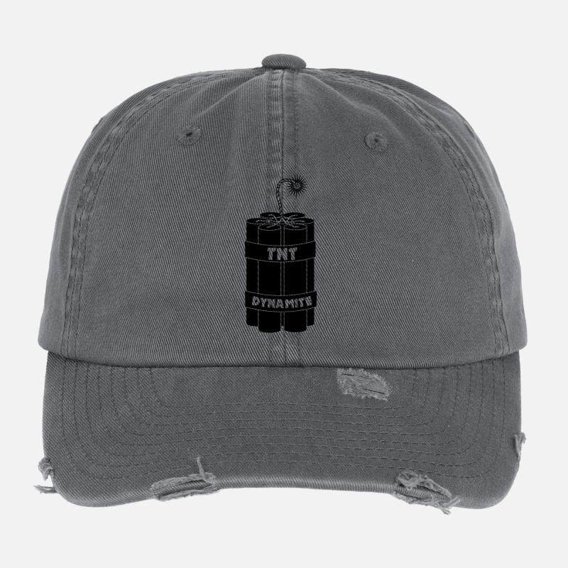 Seven burning dynamite sticks Flexfit Vintage Destroyed Cap