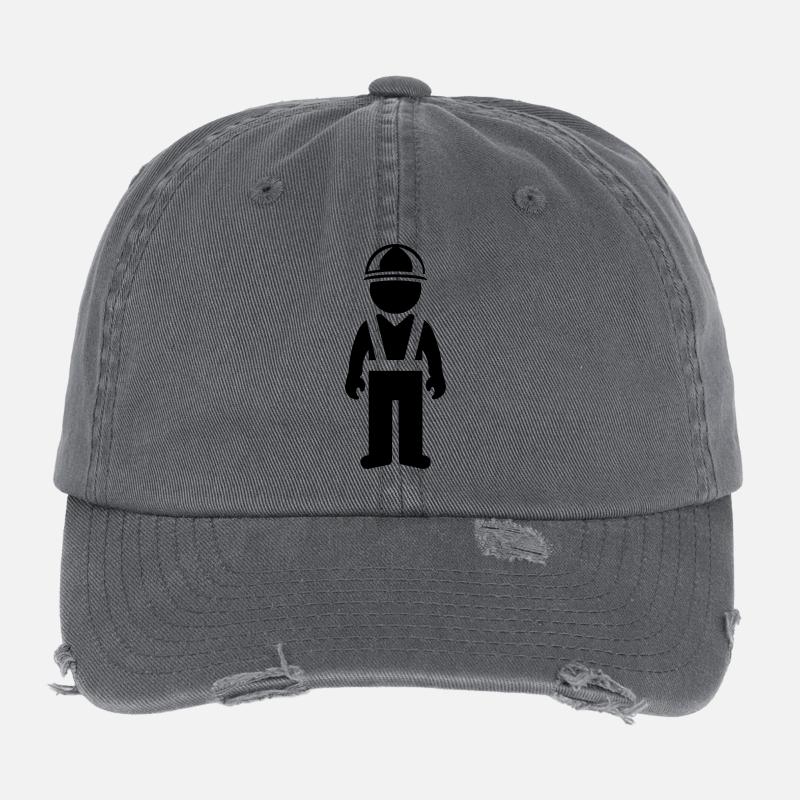 Ouvrier du bâtiment Casquette vintage effet usé Flexfit