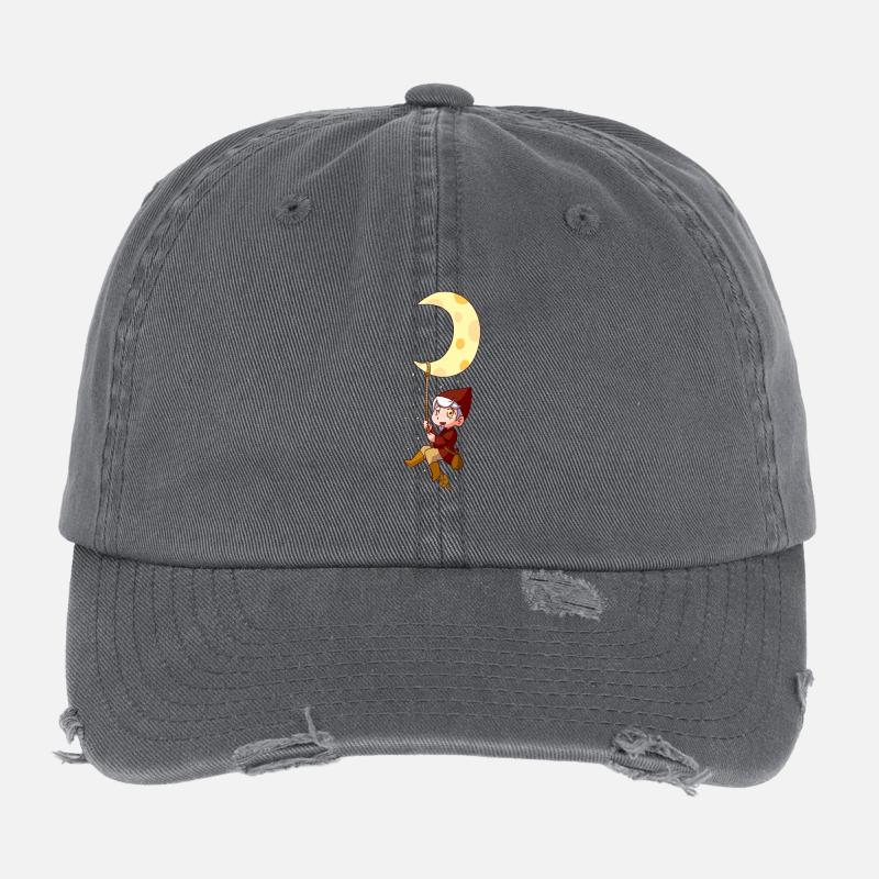 Sandman with moon Flexfit Vintage Destroyed Cap