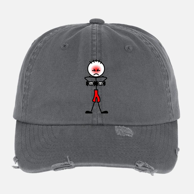Poids musculation haltérophile Casquette vintage effet usé Flexfit