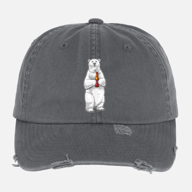 Eisbär Flasche Bier Flexfit Vintage Destroyed Cap