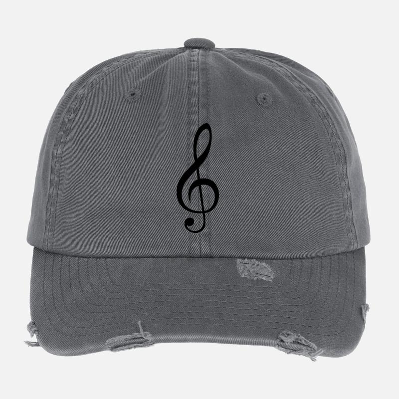clef icon Flexfit Vintage Destroyed Cap