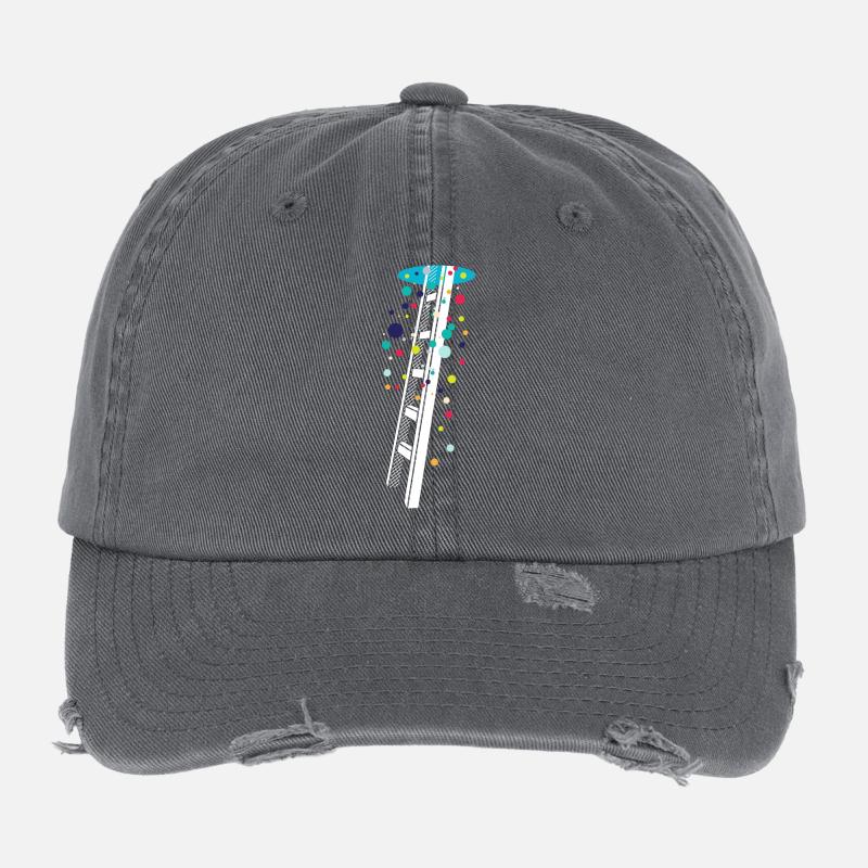 Grimpons là où vivent les couleurs Casquette vintage effet usé Flexfit