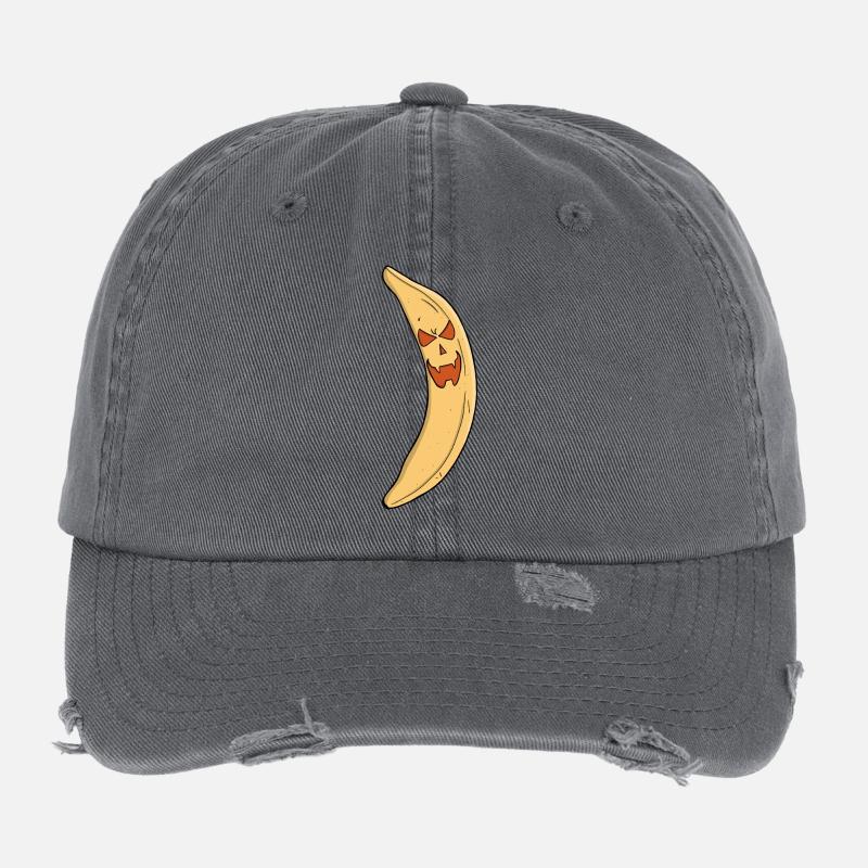 Citrouille Jack-o-Lantern Casquette vintage effet usé Flexfit