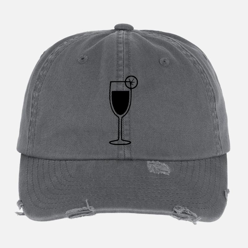Cocktail Sektglas  Flexfit Vintage Destroyed Cap