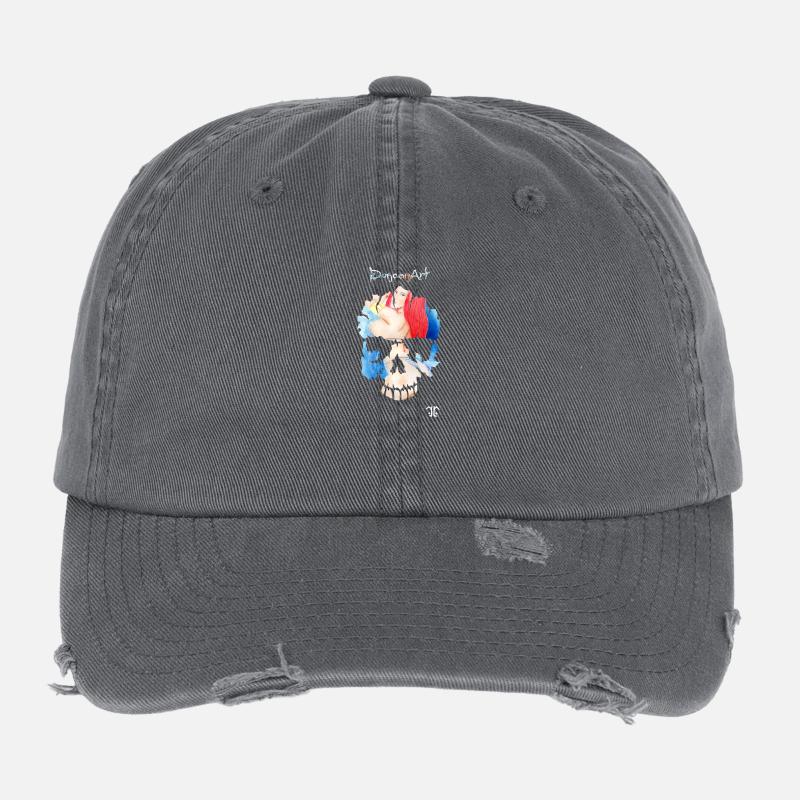Skull-Logo reds Flexfit Vintage Destroyed Cap