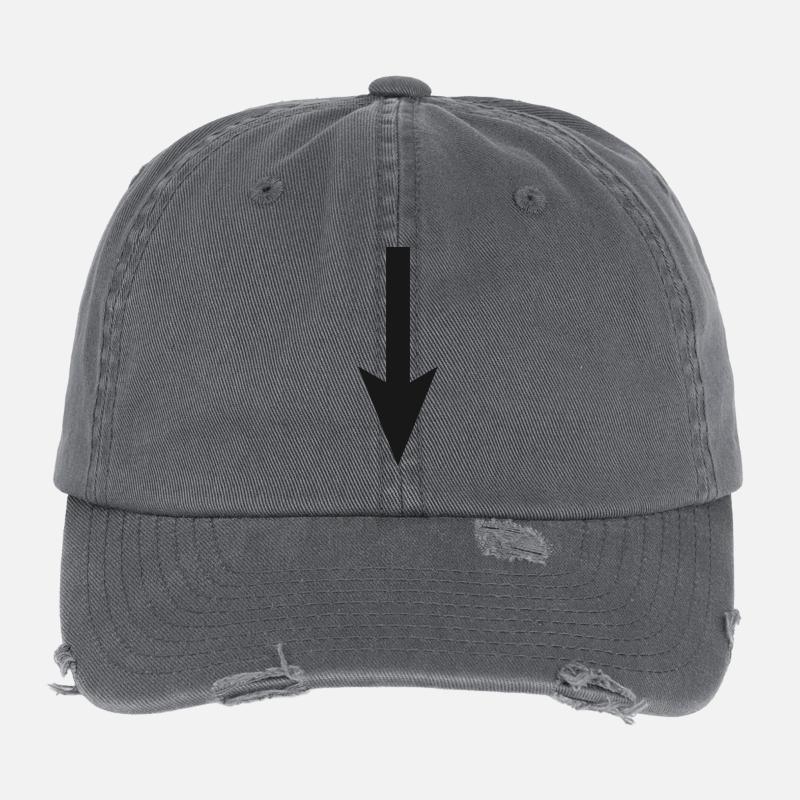 Down arrow Flexfit Vintage Destroyed Cap