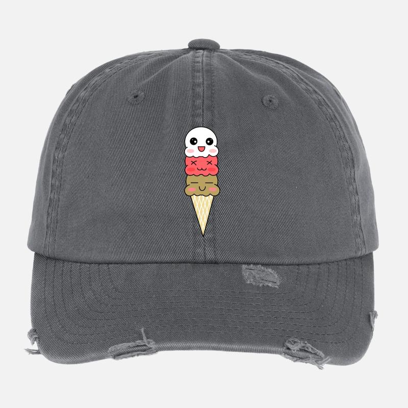 crème glacée Casquette vintage effet usé Flexfit