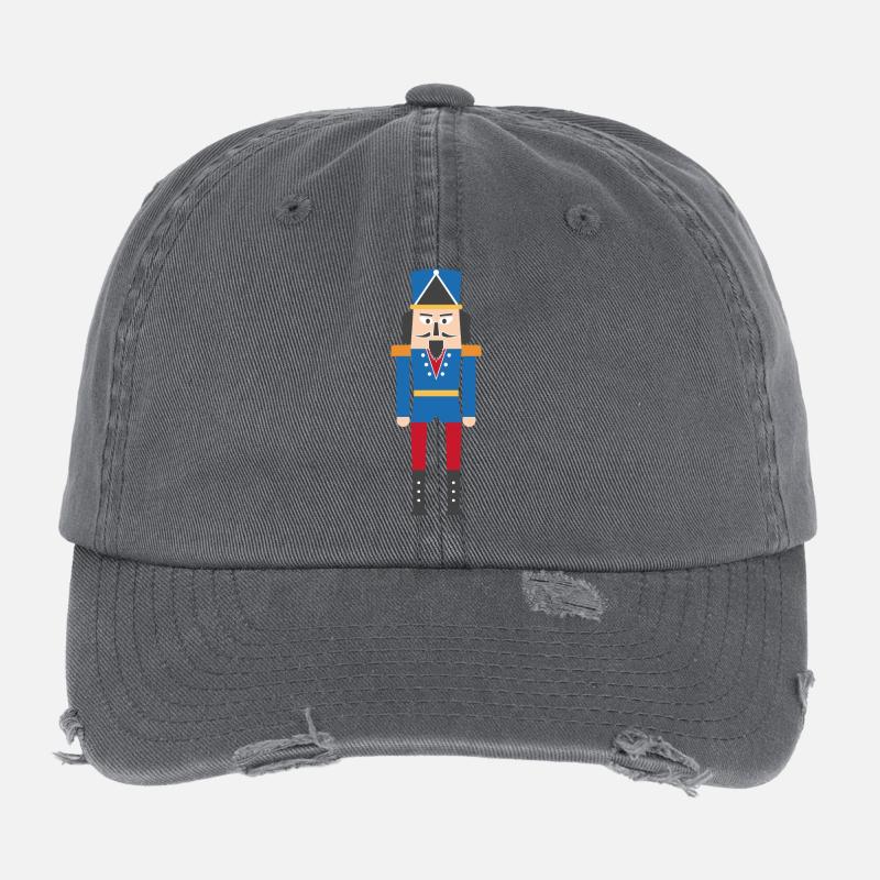 Nussknacker - Flexfit Vintage Destroyed Cap - Dunkelgrau