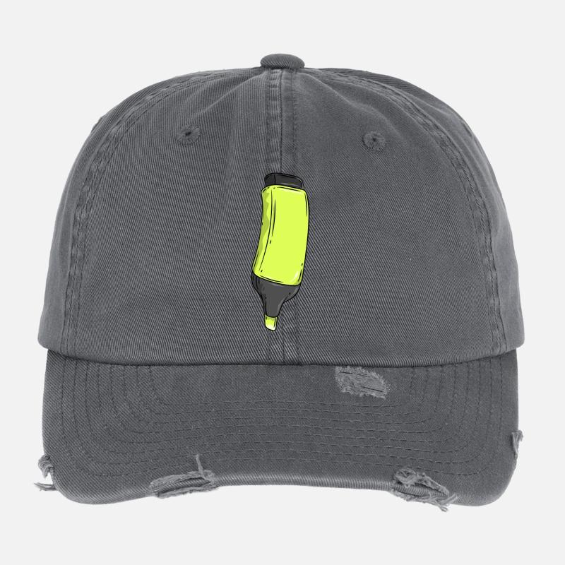 Highlighter Illustration Flexfit Vintage Destroyed Cap