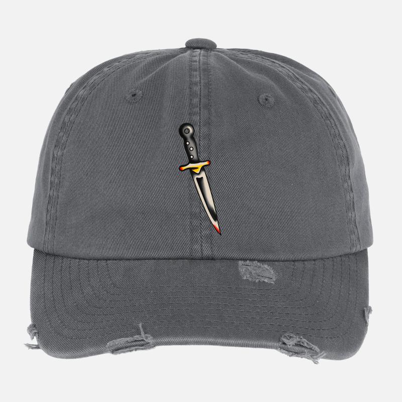 Classic Tattoo Dagger Flexfit Vintage Destroyed Cap