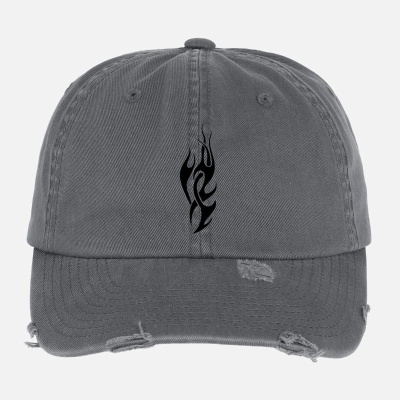 tribal flame Casquette vintage effet usé Flexfit