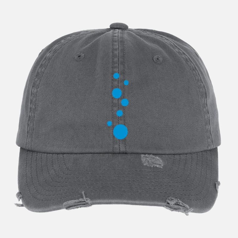 blue_bubbles Muster Flexfit Vintage Destroyed Cap