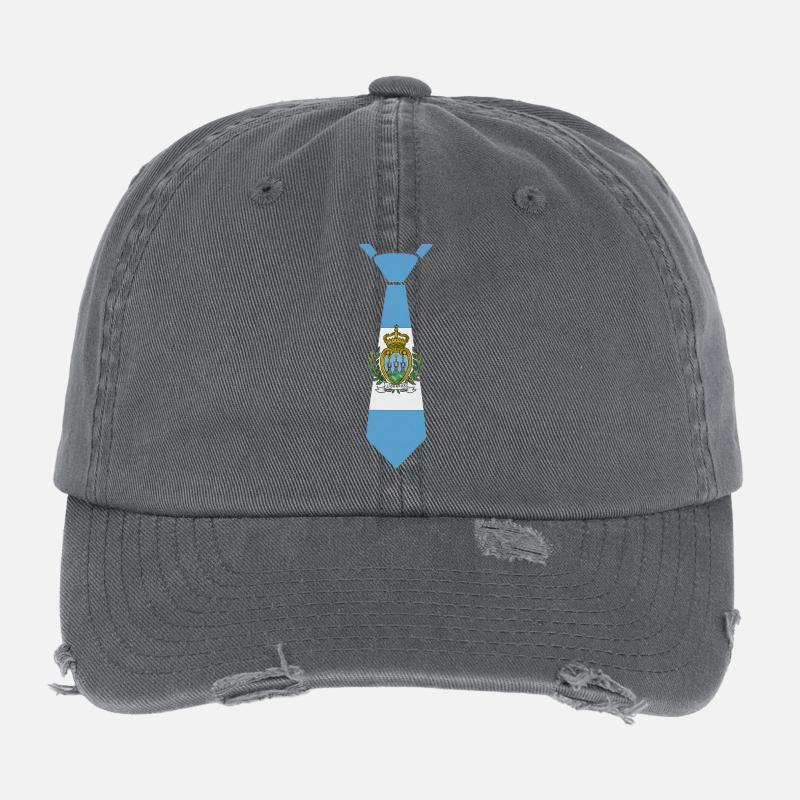 San Marino Tie – Flaggendesign Flexfit Vintage Destroyed Cap