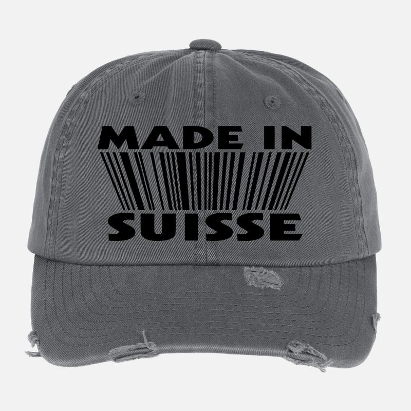 Made in suisse 3D code Flexfit Vintage Destroyed Cap
