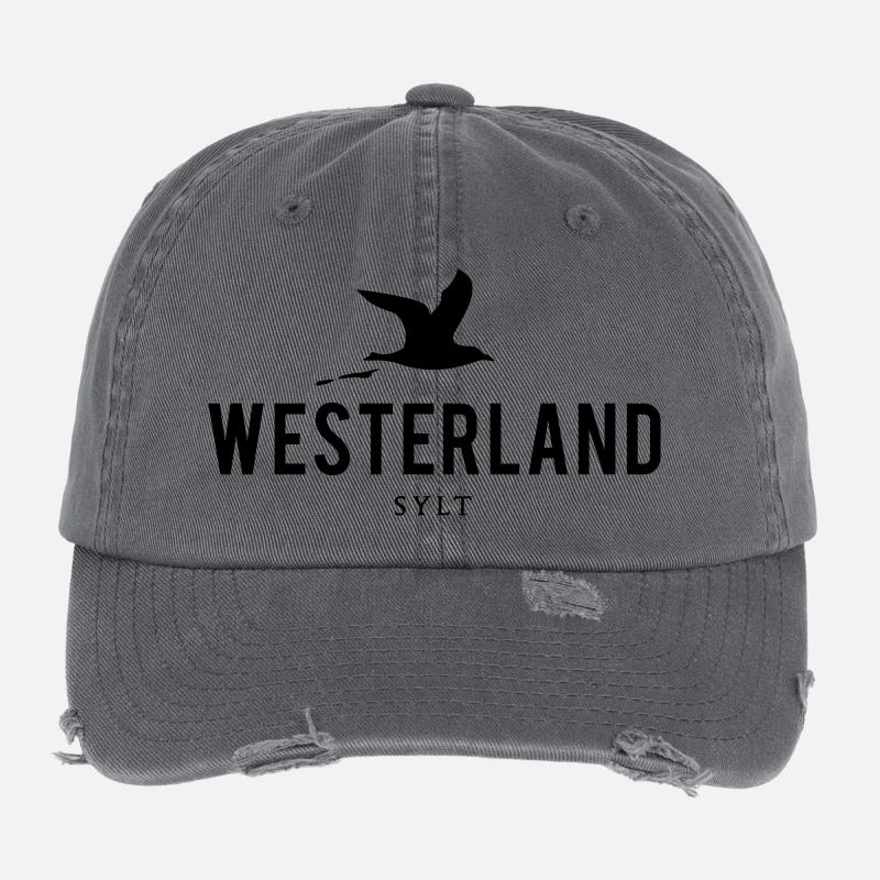 Möwe Westerland Sylt Flexfit Vintage Destroyed Cap