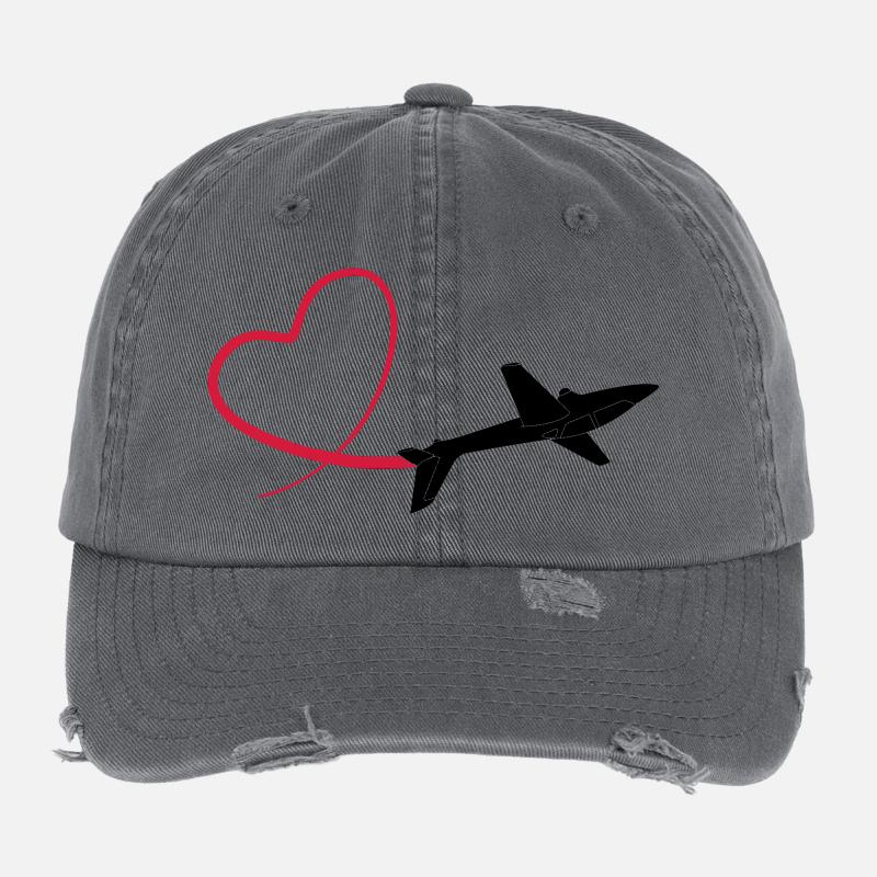 Kunstflug aerobatic Fox Geschenk Flexfit Vintage Destroyed Cap