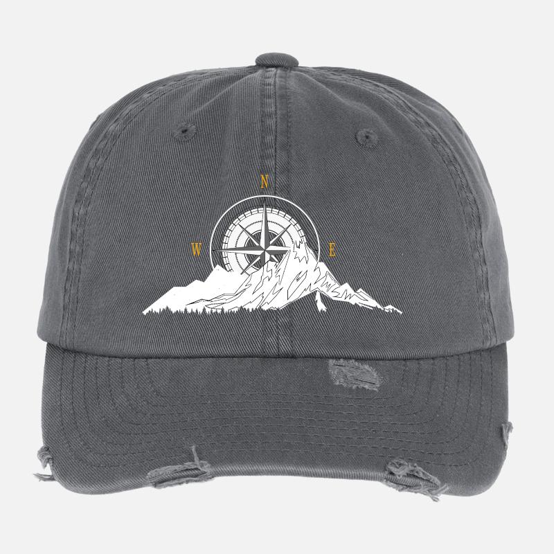 Mountain and Compass Flexfit Vintage Destroyed Cap