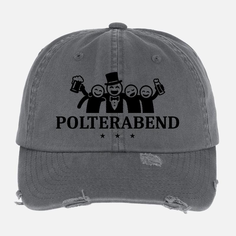 Polterabend Junggesellen Flexfit Vintage Destroyed Cap