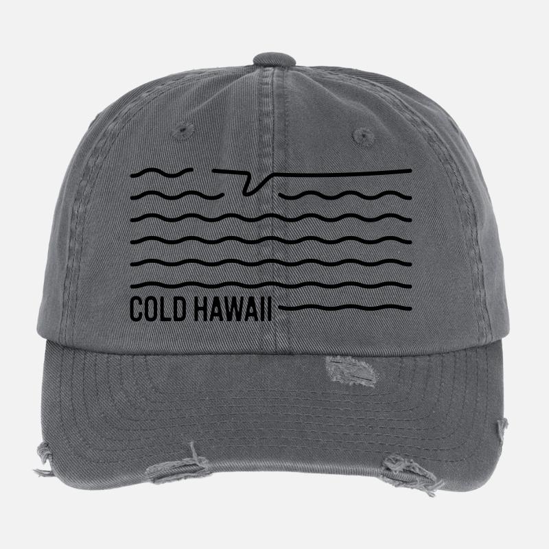 Cold Hawaii Surfboard Flexfit Vintage Destroyed Cap