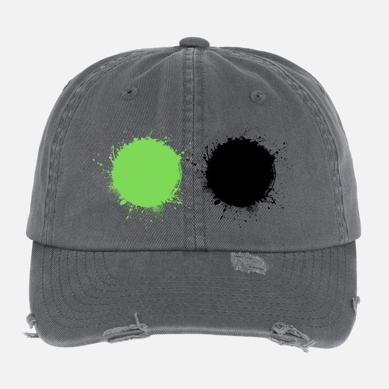 blanc vert Casquette vintage effet usé Flexfit