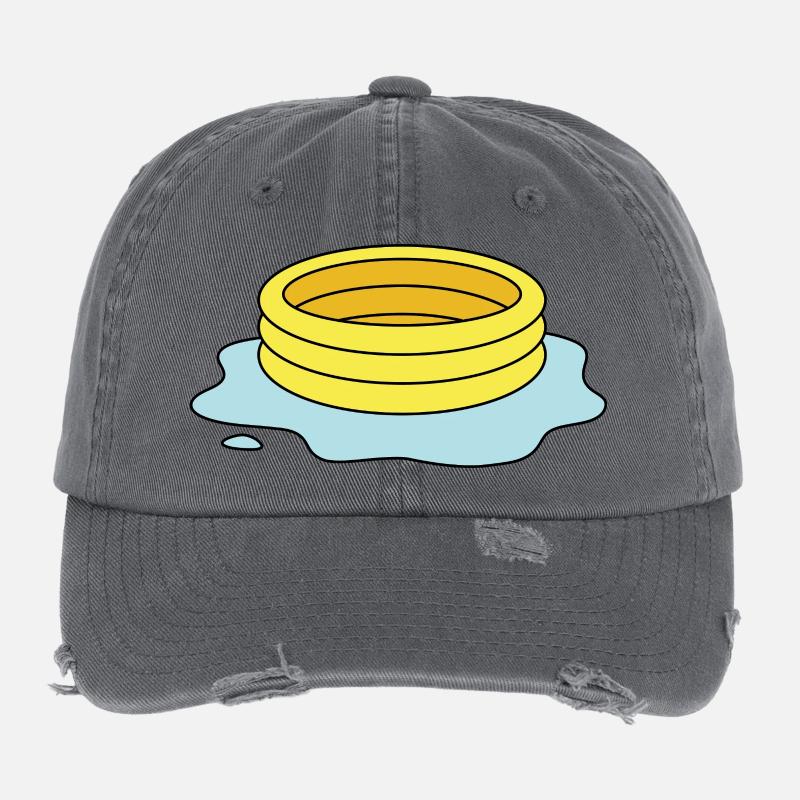 Paddling pool with puddle / leaky paddling pool Flexfit Vintage Destroyed Cap