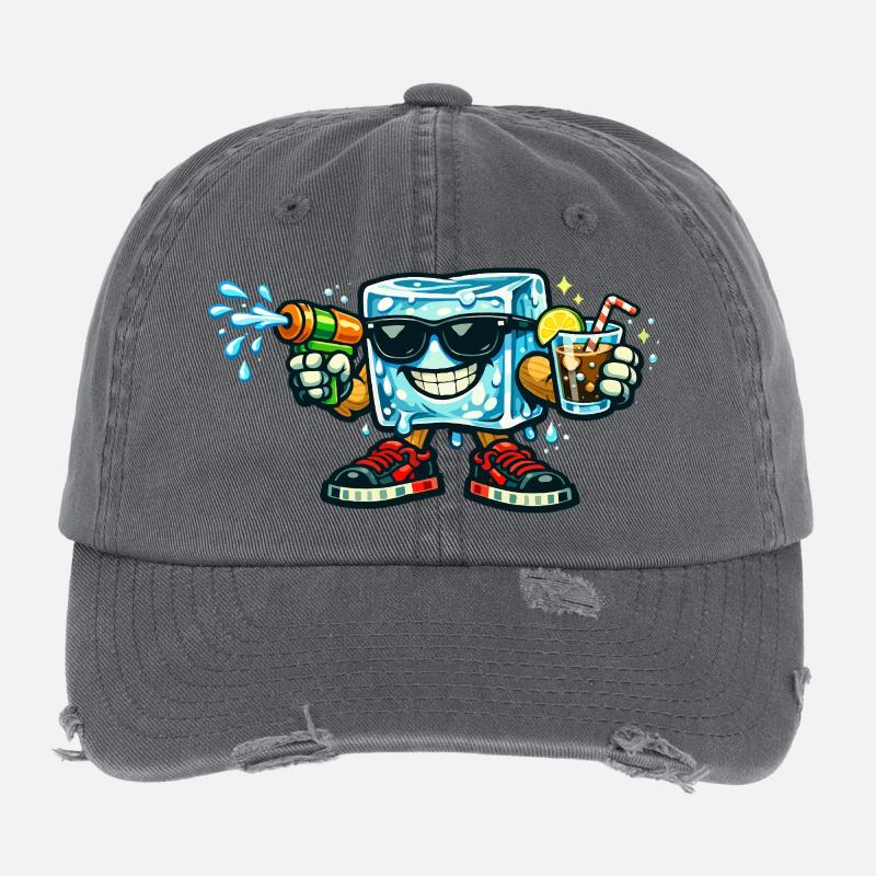 Éclaboussure d’été du bloc de glace Casquette vintage effet usé Flexfit