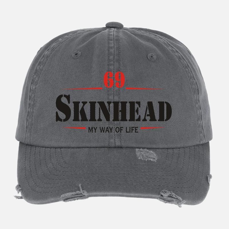Working Class Skinhead Oi! Antiracist Bootboys My Flexfit Vintage Destroyed Cap