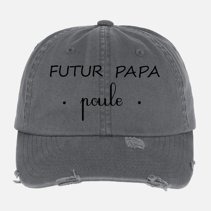 FUTUR PAPA POULE Casquette vintage effet usé Flexfit