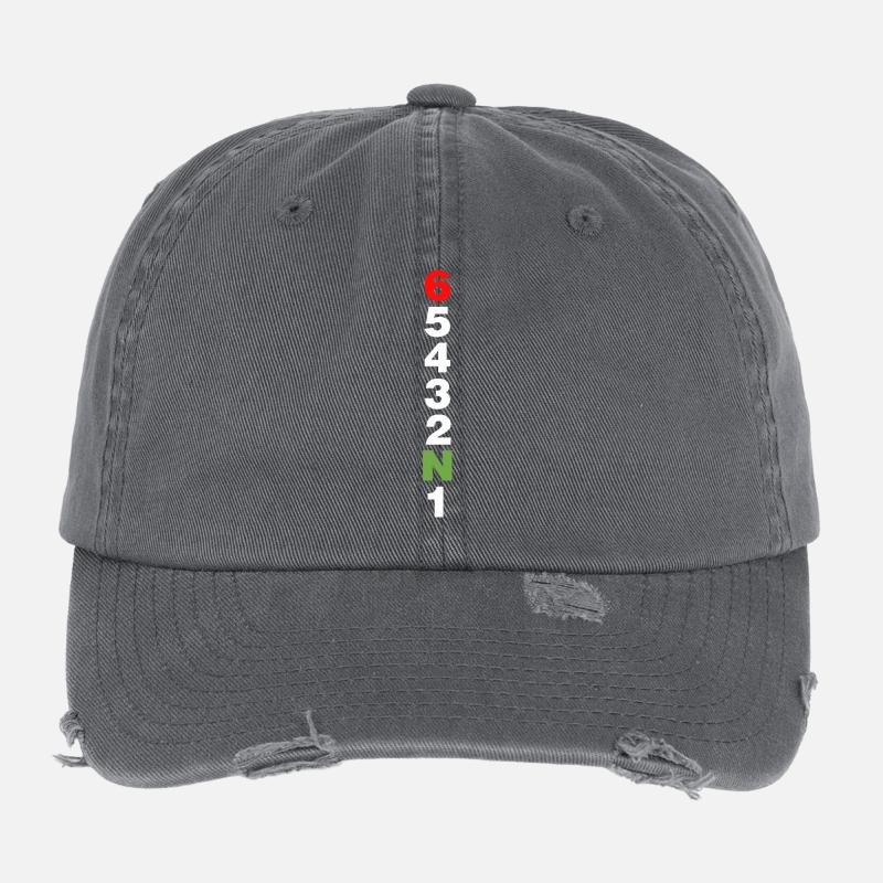 Drop a gear and disappear Flexfit Vintage Destroyed Cap