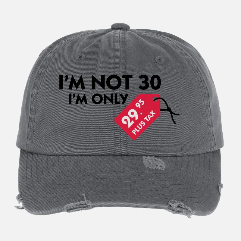 Je ne suis pas 30, je suis seulement 29,99 € plus Casquette vintage effet usé Flexfit