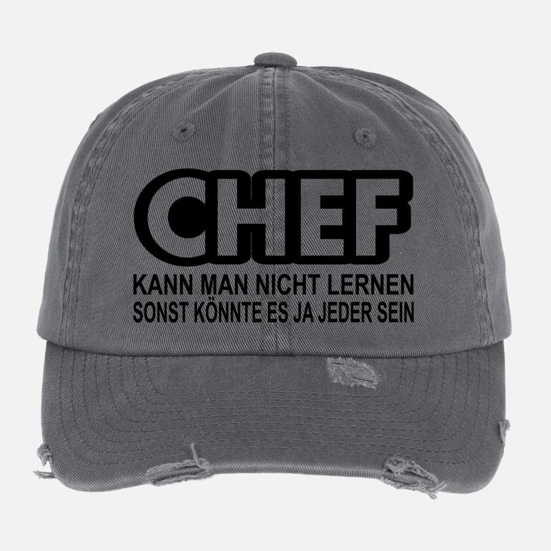 chef - Flexfit Vintage Destroyed Cap - Dunkelgrau