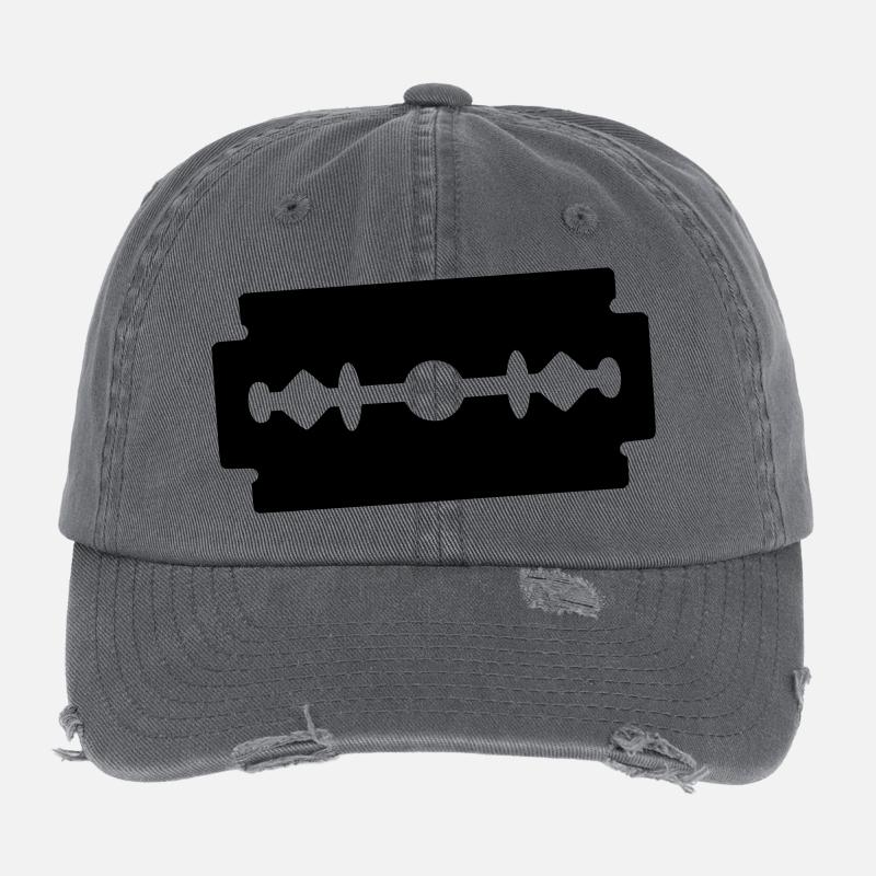 Rasierklinge Symbol Flexfit Vintage Destroyed Cap