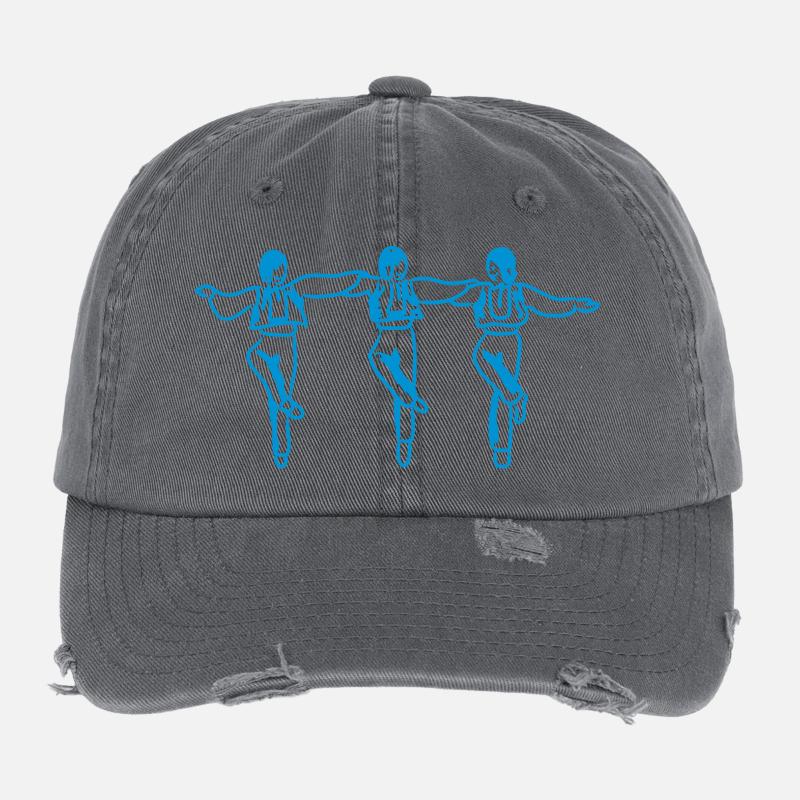 Sirtaki - Griechischer Tanz - Flexfit Vintage Destroyed Cap - Dunkelgrau