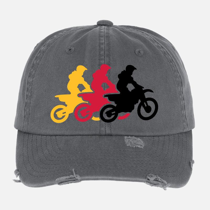 motocross Flexfit Vintage Destroyed Cap