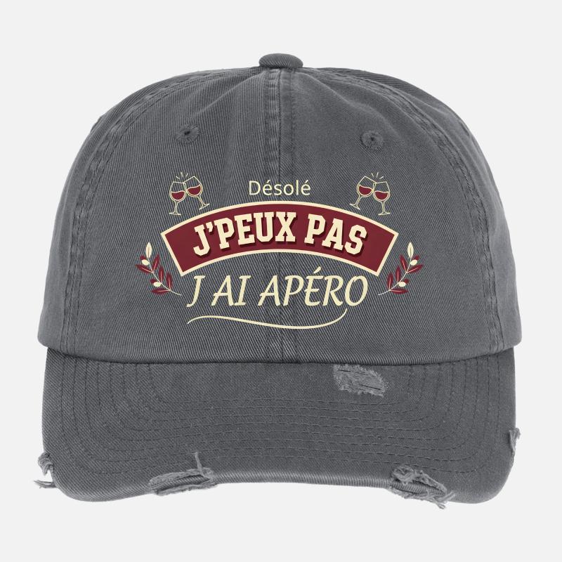 Apéro Manqué Désolé Casquette vintage effet usé Flexfit