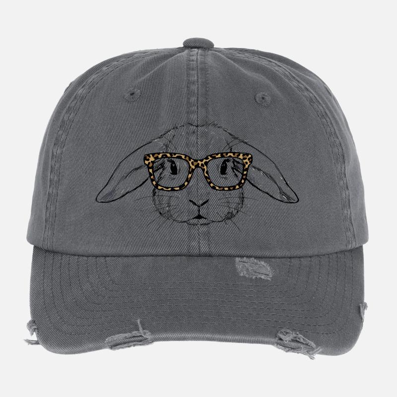 Cute Bunny Flexfit Vintage Destroyed Cap