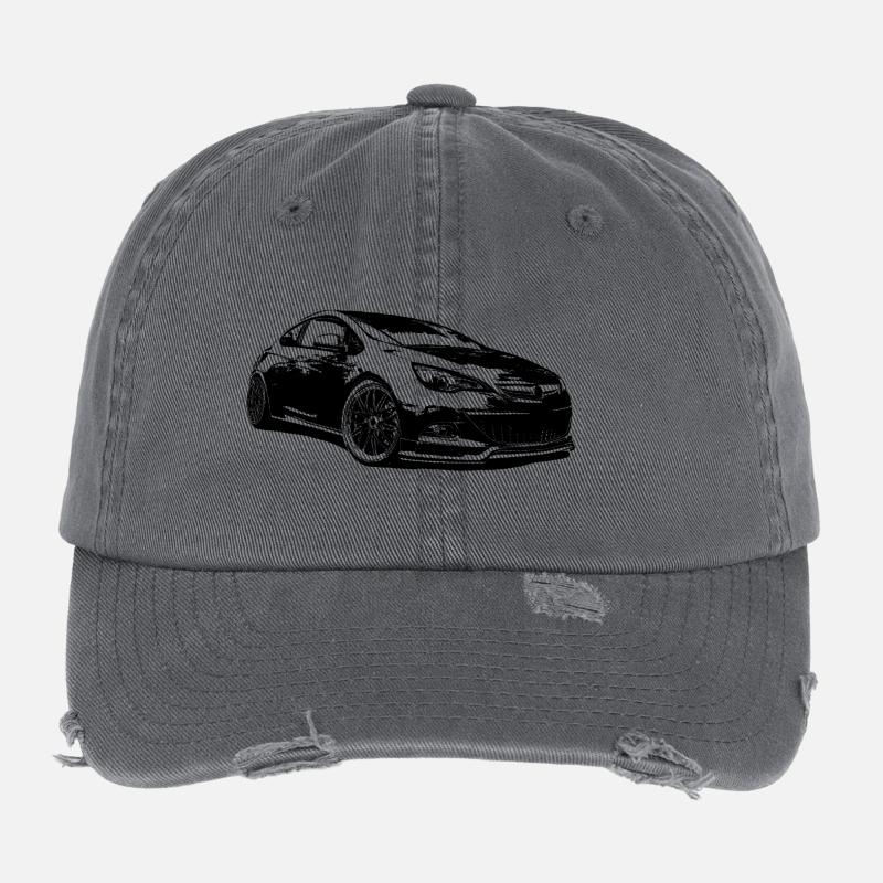Astra - Flexfit Vintage Destroyed Cap - Dunkelgrau