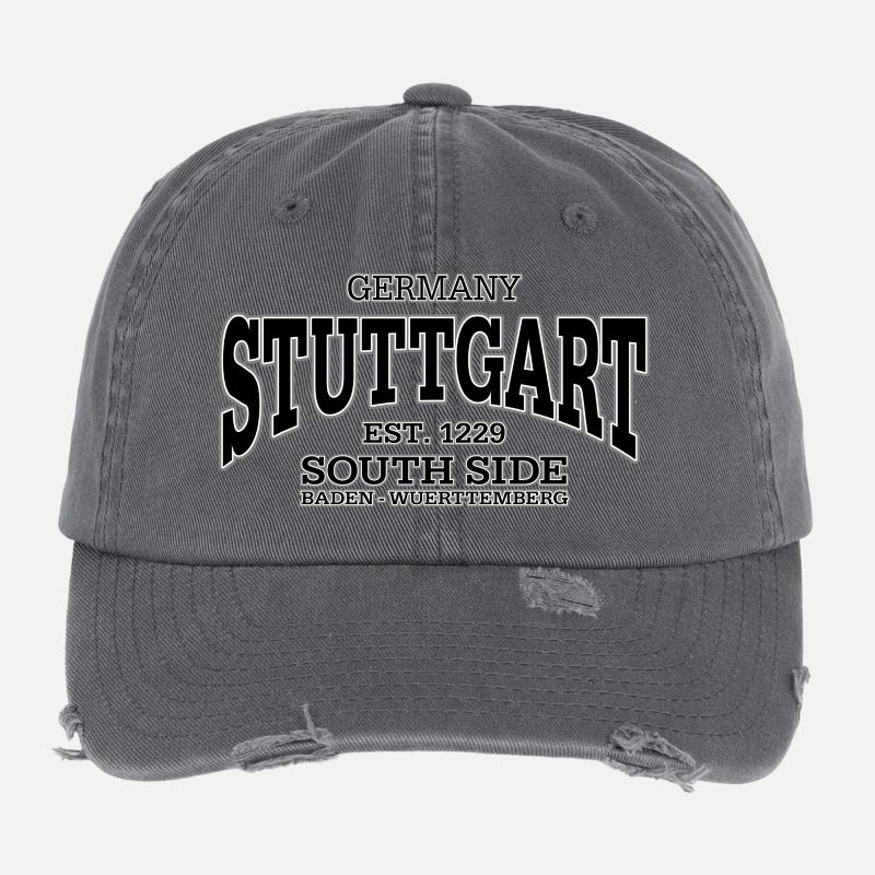 Stuttgart (black) Flexfit Vintage Destroyed Cap