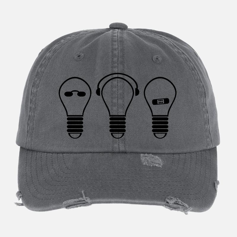 gluehbirne Flexfit Vintage Destroyed Cap