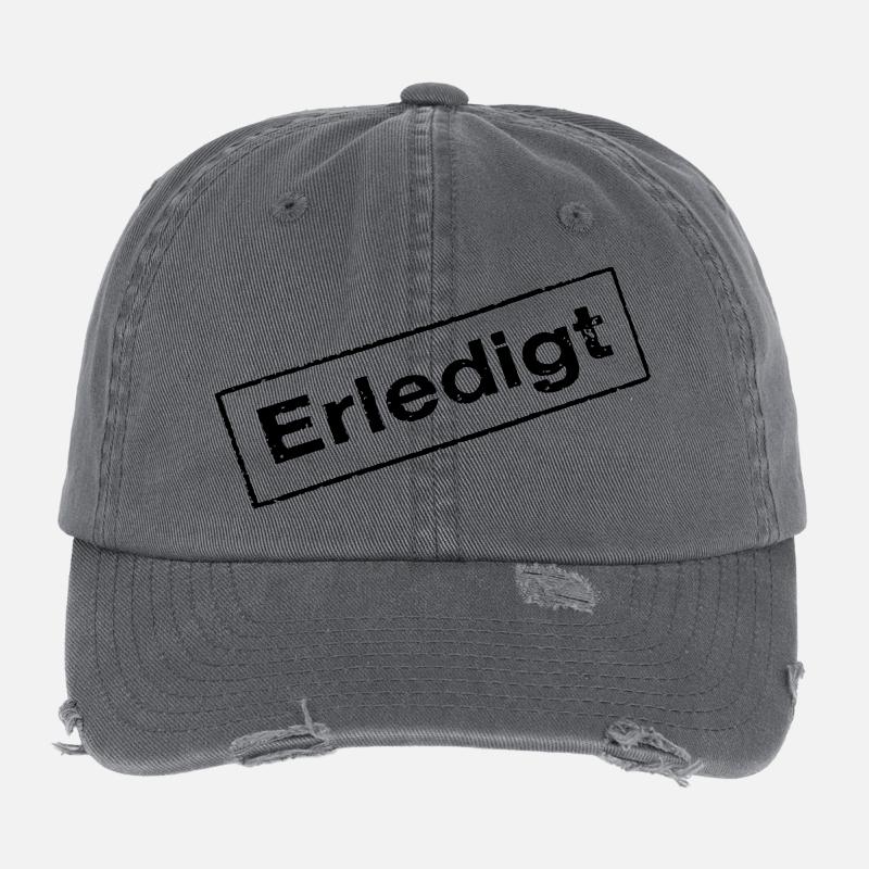 erledigt - Flexfit Vintage Destroyed Cap - Dunkelgrau
