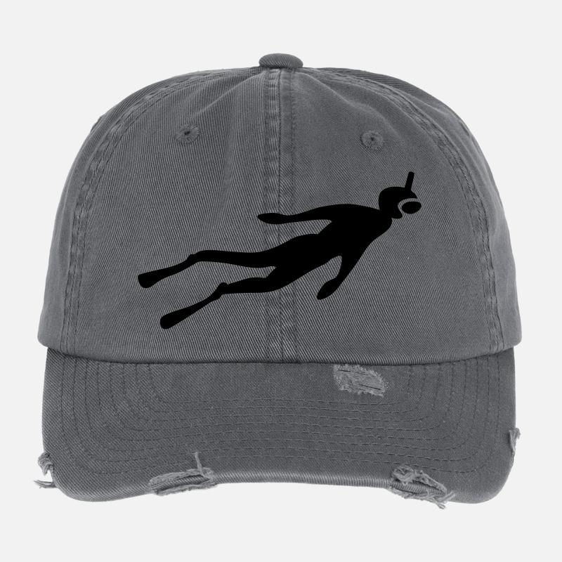 Taucher Gerätetauchen Flexfit Vintage Destroyed Cap