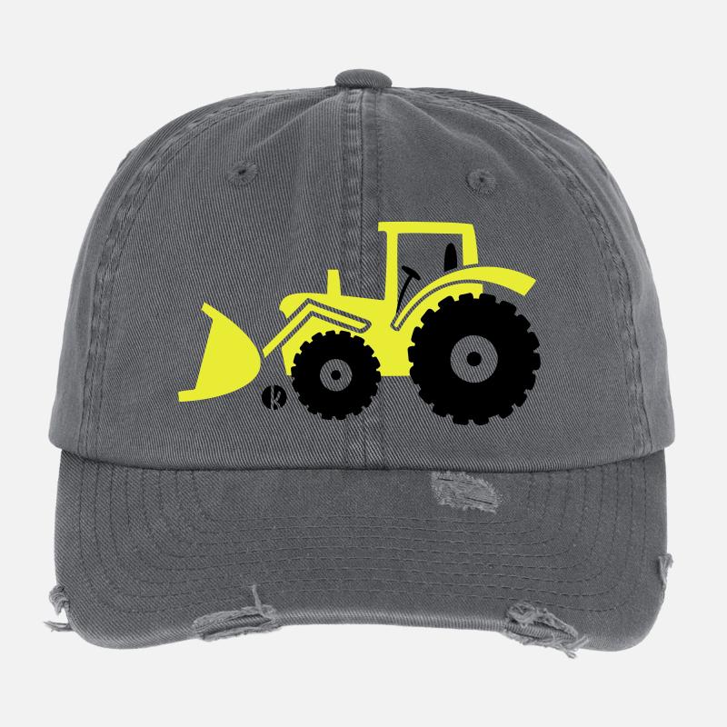 Tractor front loader Bulldog wheel loader with Flexfit Vintage Destroyed Cap