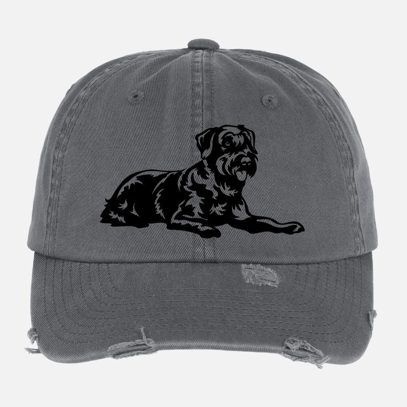 Schnauzer géant Casquette vintage effet usé Flexfit